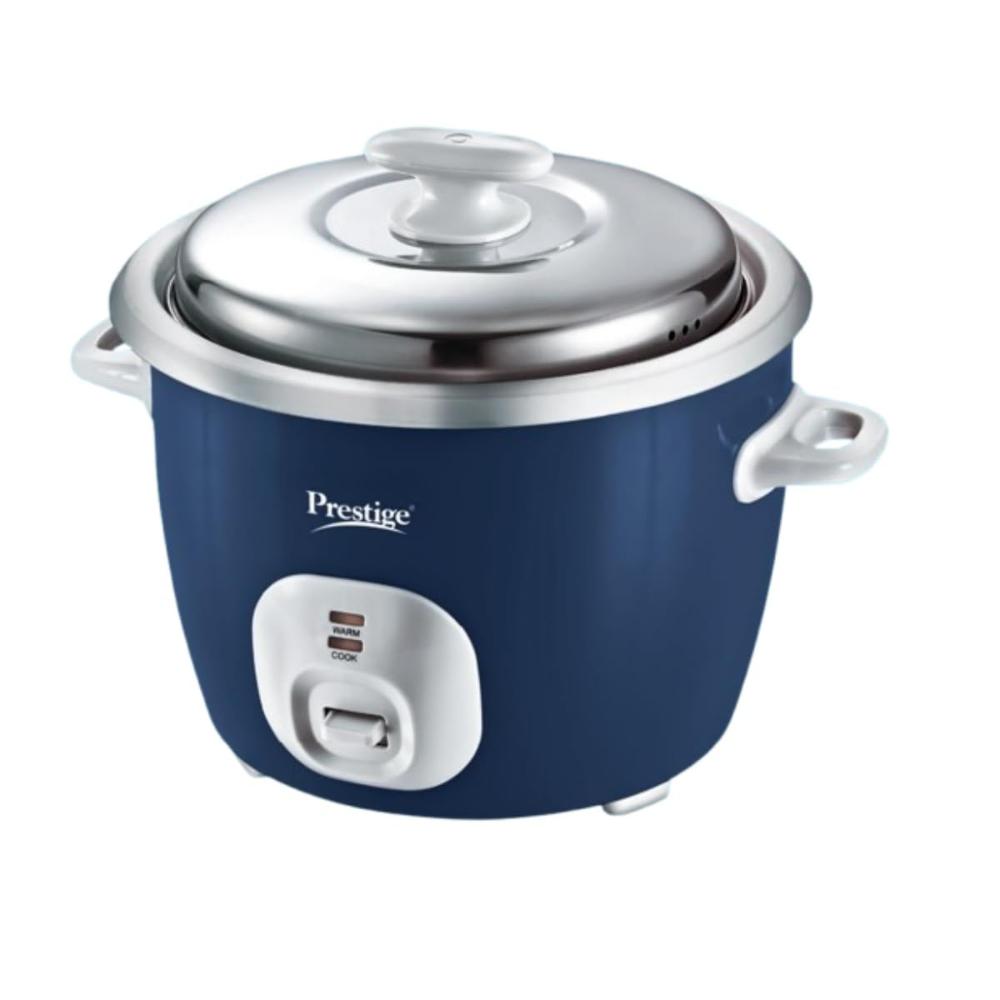 Prestige 1.8 L Rice Cooker, 1.8-2 SS Cute, Blue and Silver