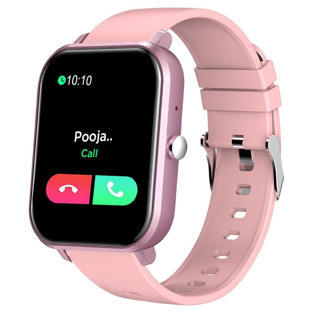 pTron Force X11 SmartWatch, Bluetooth Calling, 24/7 Heart Rate Tracking, SpO2, IP68 Waterproof, Pink
