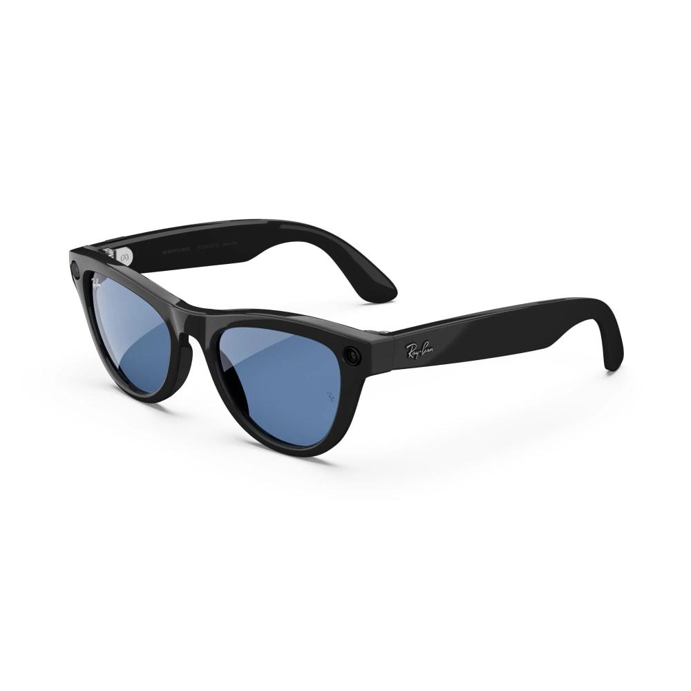 Ray-Ban Meta Skyler (Gen 1) with Meta AI, photo and video capture - Shiny Black, Transitions Cerulean Blue lenses