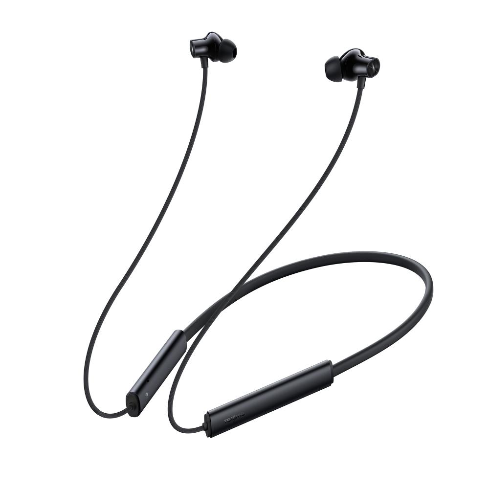 Realme Buds Wireless 3 Neckband, Upto 40 hrs of playtime, Fast Charging, Dual Device Connection, 13.6 mm Dynamic Bass Driver, IP55, Spatial Audio, Bluetooth v5.3, Pure Black