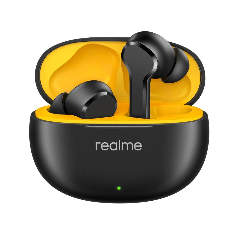 Realme Buds T110 with AI ENC for calls, upto 38 hours of Playback and Fast Charging Bluetooth Headset (Punk Black, True Wireless)