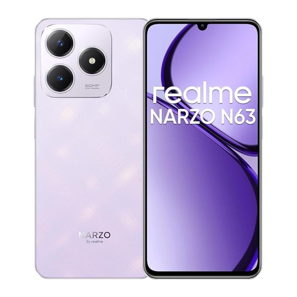 Realme Narzo N63 128 GB, 4 GB RAM, Twilight Purple, Mobile Phone