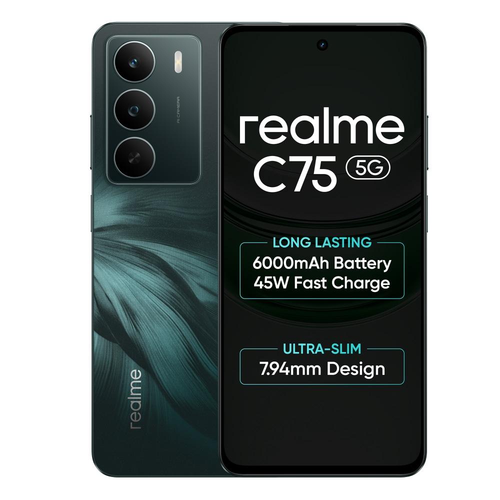 Realme C75 グローバル版 スマートフォン 8+256G ブラック Buy Realme C75 5G 128 GB, 6 GB RAM, Black Online at Best Price