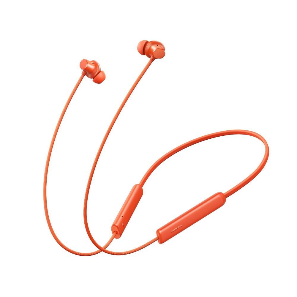realme Buds Wireless 5 Lite in ear Bluetooth Neckband with 12.4 mm Dynamic Bass Boost Driver, Upto 35 Hours Playback, 45 ms Low Latency, IP55 Dust & Water Resistant, Bluetooth v5.4 (Cyber Orange)