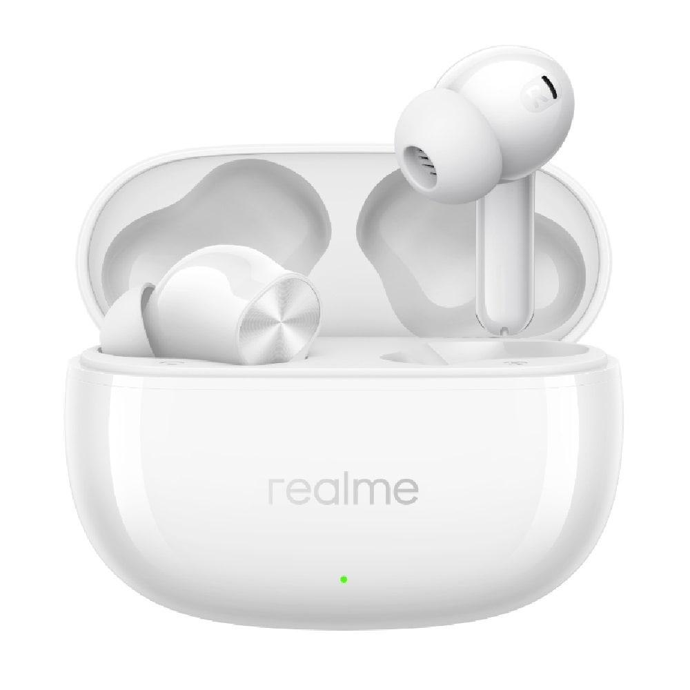 realme Buds T200x ANC Bluetooth in Ear Earbuds, 48 Hours Total Playback with Fast Charging and Low Latency Gaming TWS, Google Fast Pair IP55 Water resistant, with mic (Moonlight White)