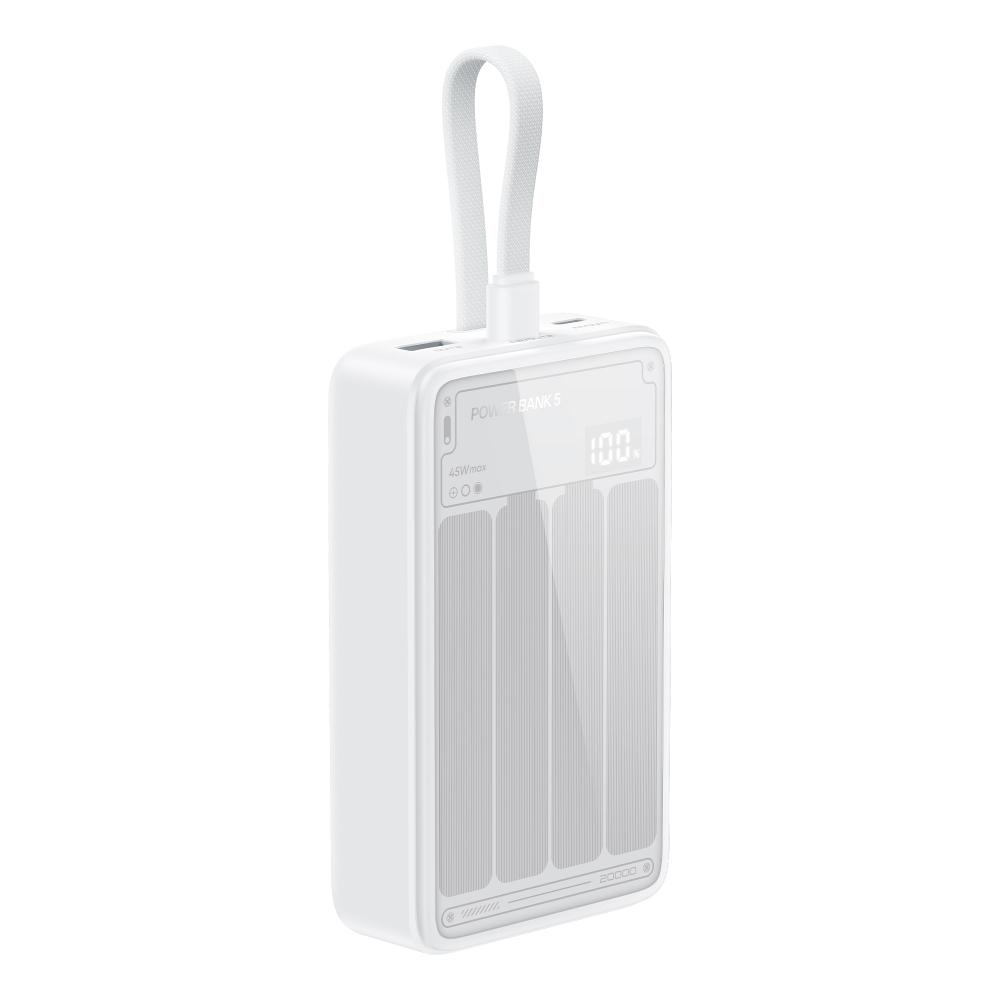 Realme TechLife 45 W 20000 mAh With Cable Power Bank, White