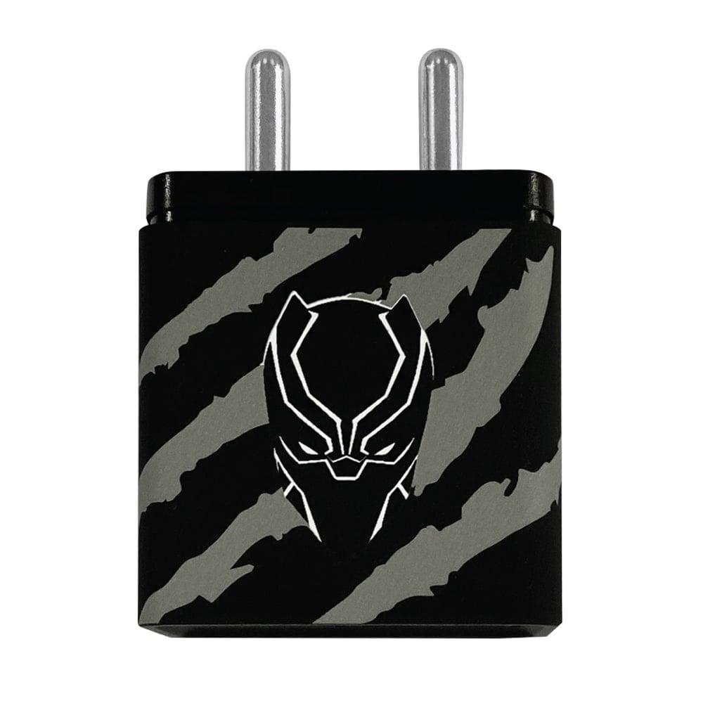 Reconnect Marvel Black Panther Wall Charger, Scratch resistant, 2 USB outputs, BIS approved- DWC101 BP