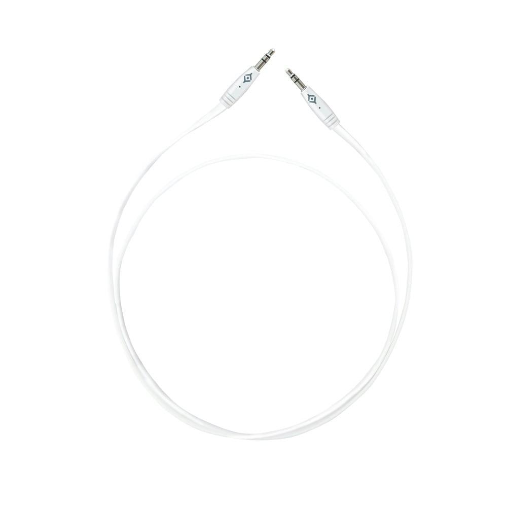 Reconnect AC SC-F 1 m Tangle Free Stereo Cable, White
