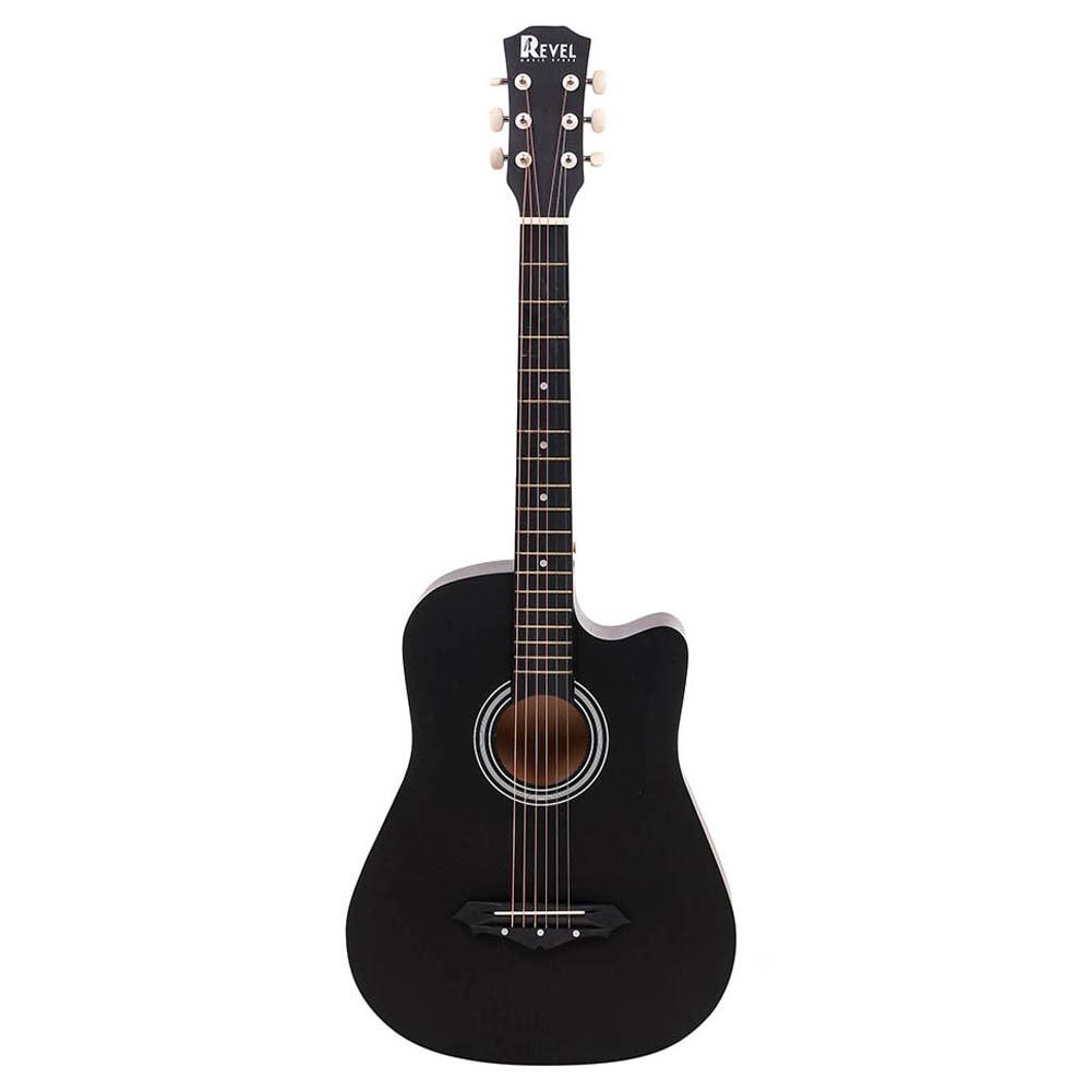 Revel RVL-38C-LGP-BK Acoustic Guitar for Right Hand Orientation, Black