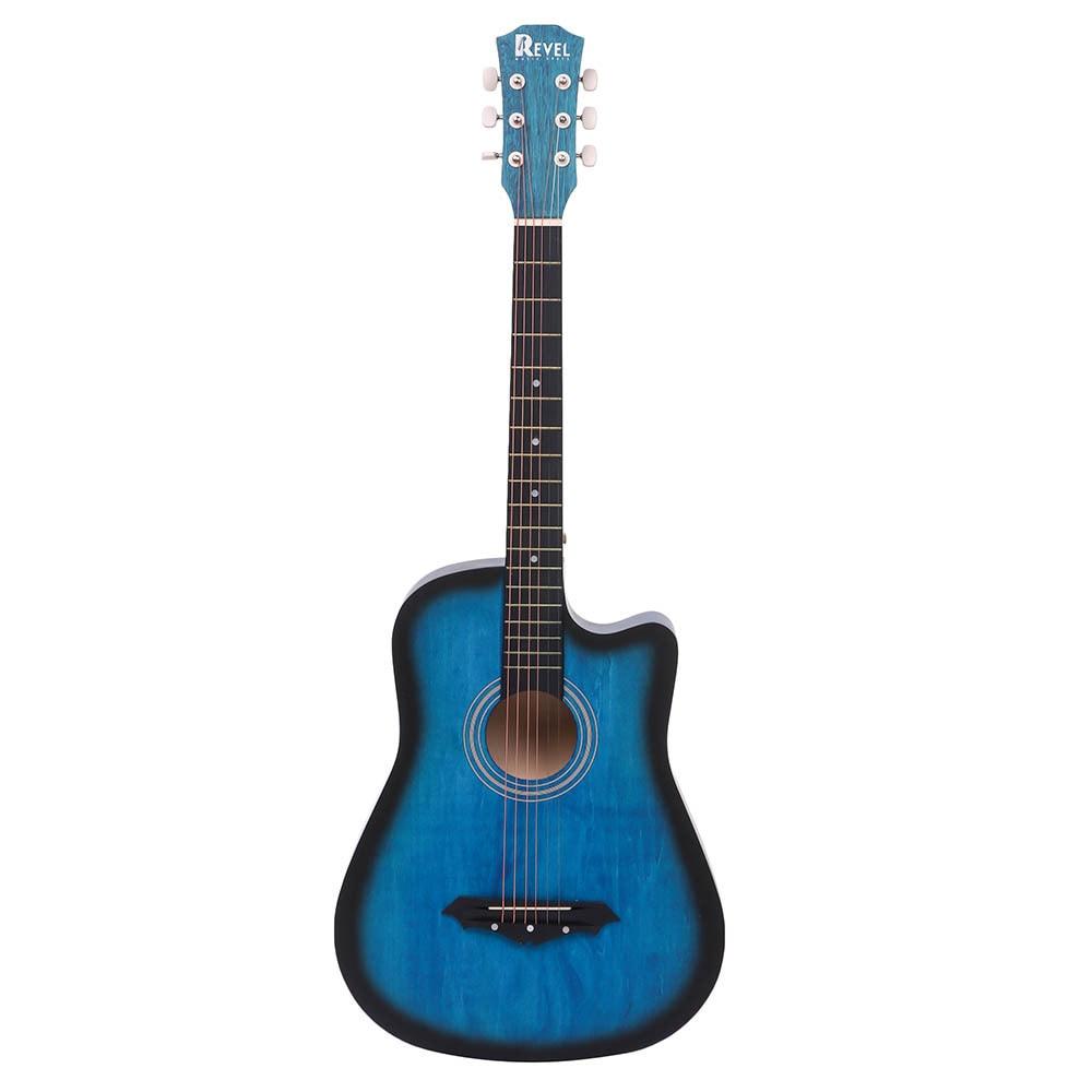Revel RVL-RVL-38C-LGP-BLS Acoustic Guitar for Right Hand Orientation, Blue