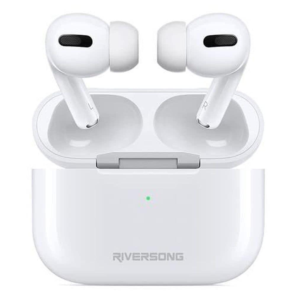 Riversong Air Pro True Wireless Earbuds with Up to 3 Hours Playback, White