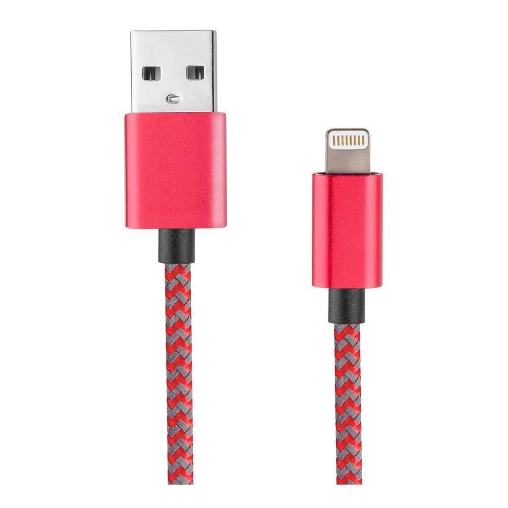 Buy Ambrane Meter Lightning USB Cable (Red/Grey, AMC-11) at Best