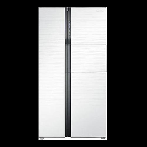 Buy Samsung 591 litres Side-by-Side Refrigerator, White Shiny