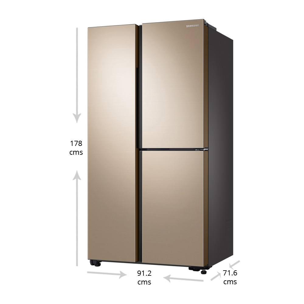 Buy Samsung 689 litres Triple Door Refrigerator, Gentle Gold
