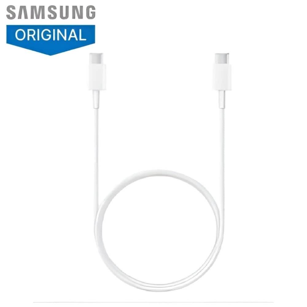 Samsung USB-C to USB-C Cable, Universal Compatibility, Reversible Design, 2 Amp, 100 cm (1 m) Length, High Speed Data Transfer/Charging, Original, White, EP-DA705BWEGIN