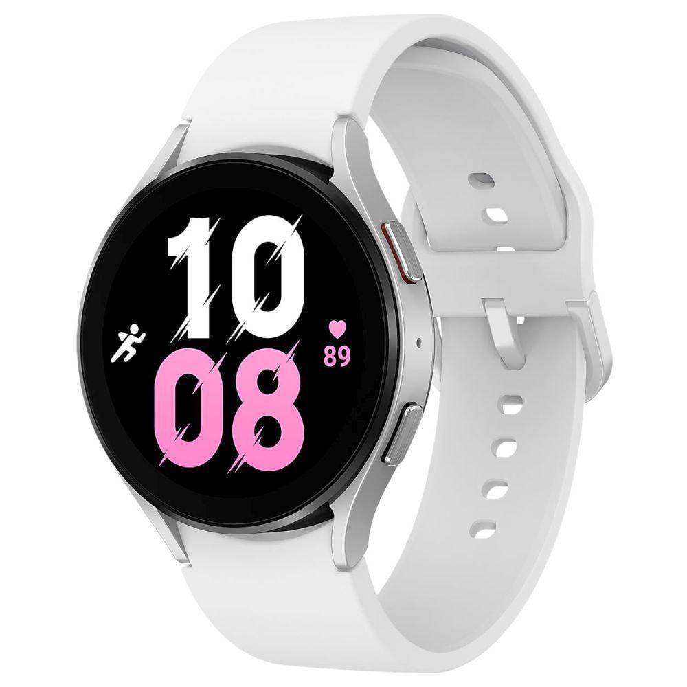 Samsung Galaxy Watch 5 44 mm Bluetooth Smart Watch with Sleep Tracking, Body Composition Analysis, Heart Rate and Fitness Tracking, One year warranty (Silver) SM-R910NZSAINU