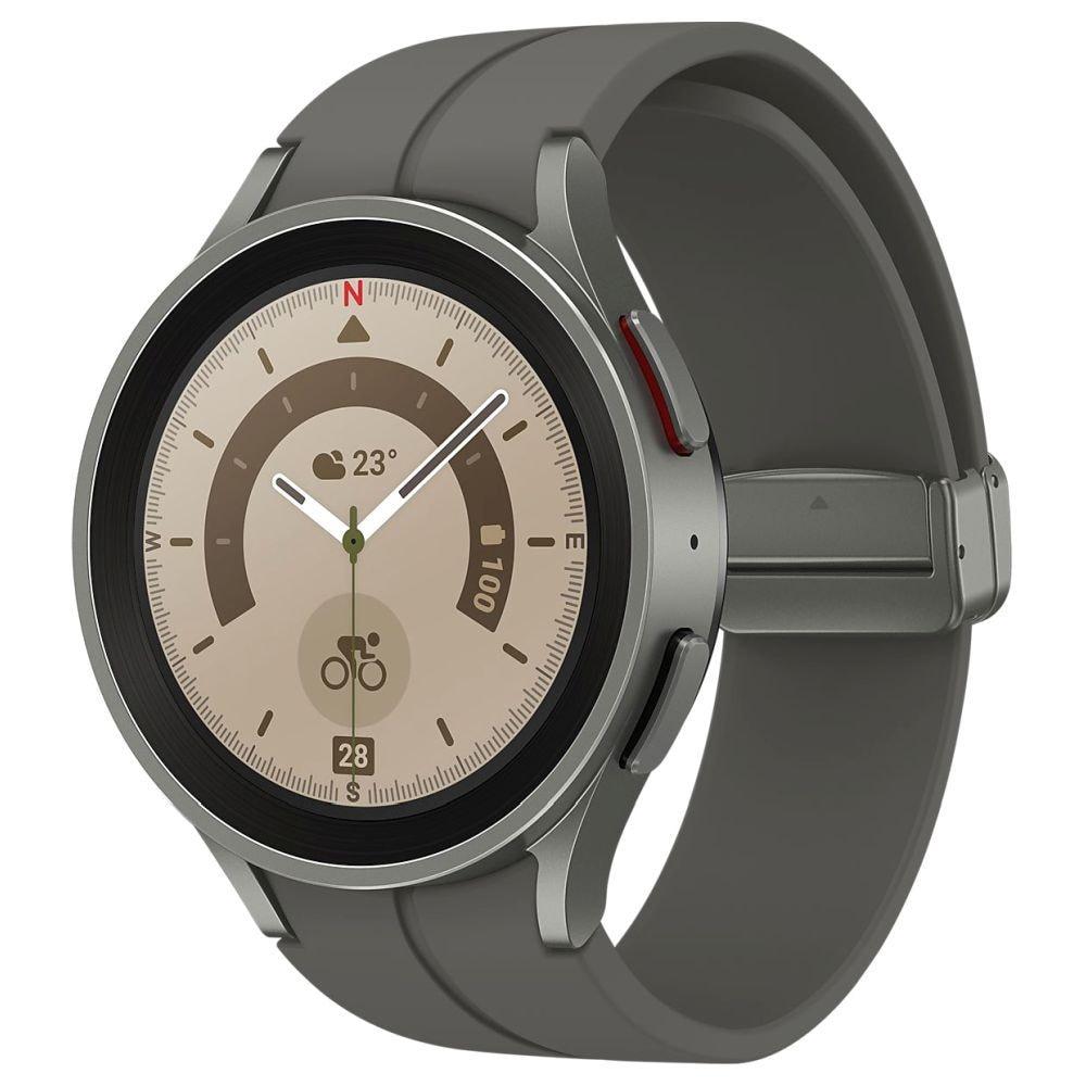 Samsung Galaxy Watch 5 Pro 45 mm Bluetooth Smart Watch with Sapphire Crystal Display with Sleep Tracking, Body Composition Analysis, Heart Rate and Fitness Tracking, One year warranty (Grey Titanium) SM-R920NZTAINU-2