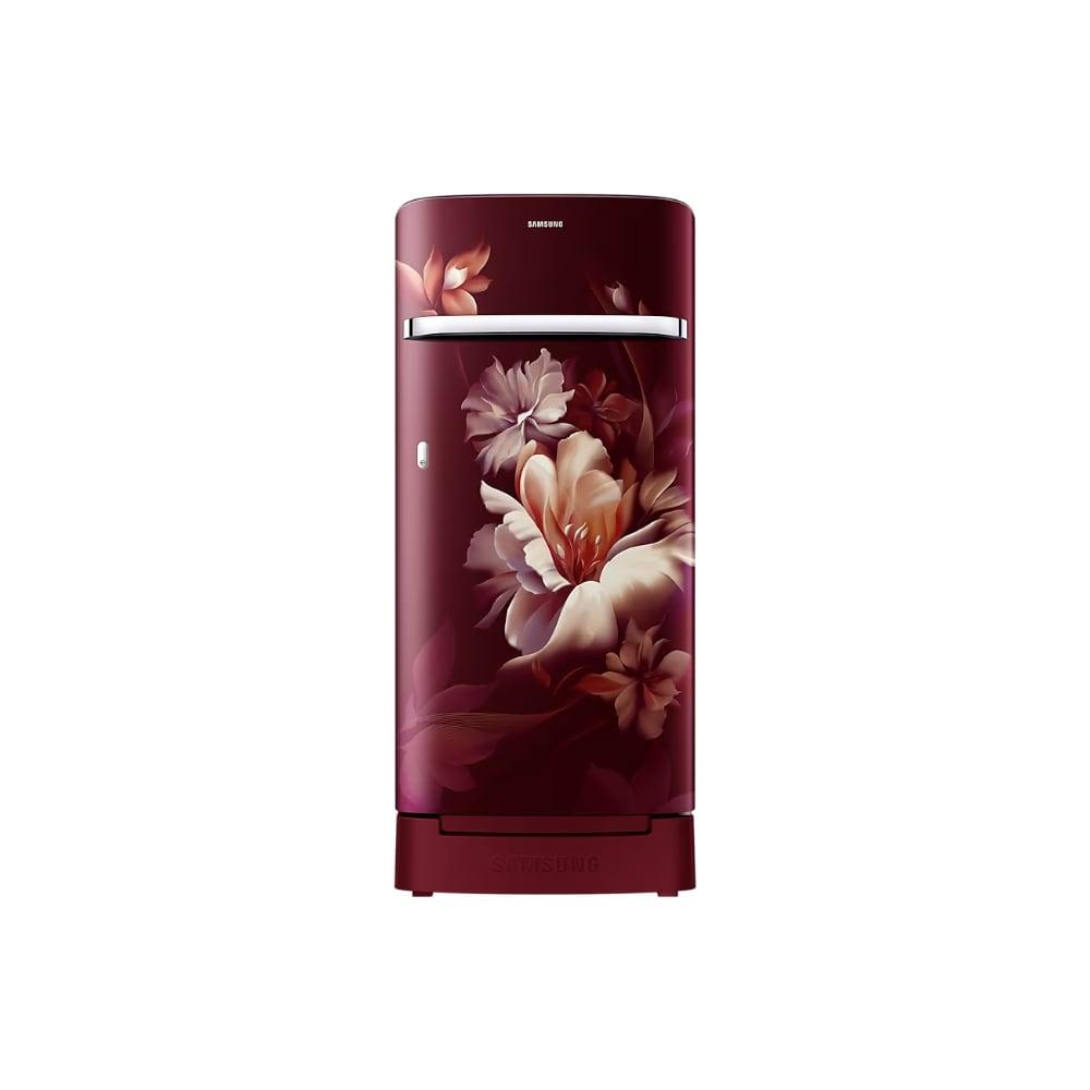 Samsung 189 L Horizontal Curve Design Single Door Refrigerator Midnight Blossom Red, RR21C2H25RZ