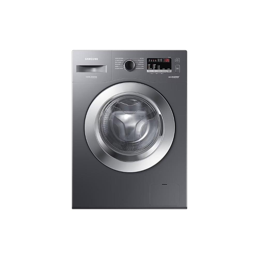 Samsung 7 kg Front Load, EcoBubble, Digital Inverter Motor, Hygiene Steam with In-Built Heater, Inox, 5 Star (WW70R22EK0X)