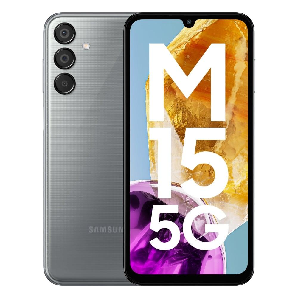 Samsung Galaxy M15 5G 128 GB, 6 GB RAM, Stone Gray, Mobile Phone