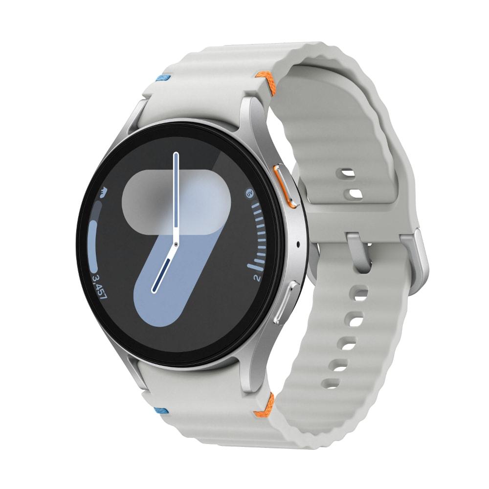 Samsung Galaxy Watch 7 44 mm Bluetooth Smart Watch, 3nm Processor, Dual GPS, Sapphire Glass & Armour Aluminum, 5ATM & IP68, HR, SpO2, BP & ECG Monitor, Silver, SM-L310NZSAINS