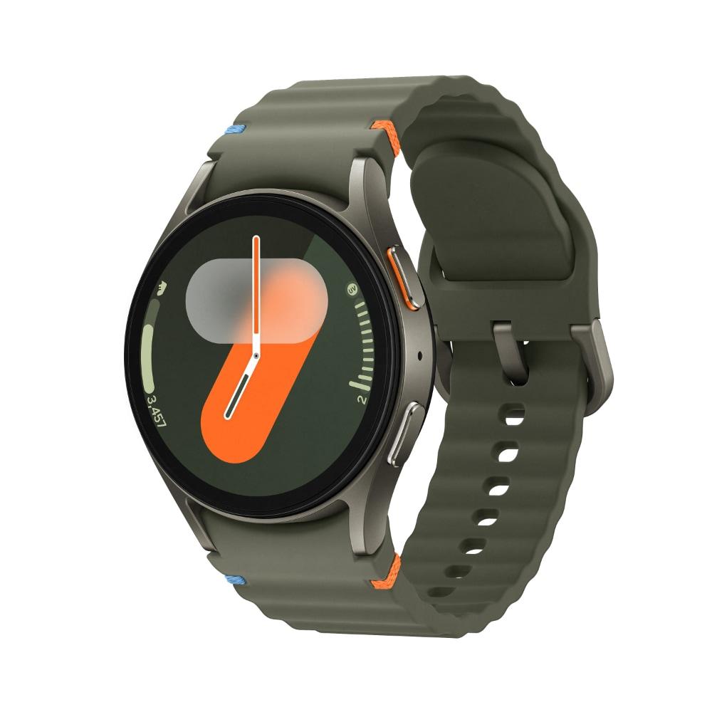 Samsung Galaxy Watch 7 40 mm Bluetooth + LTE Smart Watch, 3nm Processor, Dual GPS, Sapphire Glass & Armour Aluminum, 5ATM & IP68, HR, SpO2, BP & ECG Monitor, Green, SM-L305FZGAINS