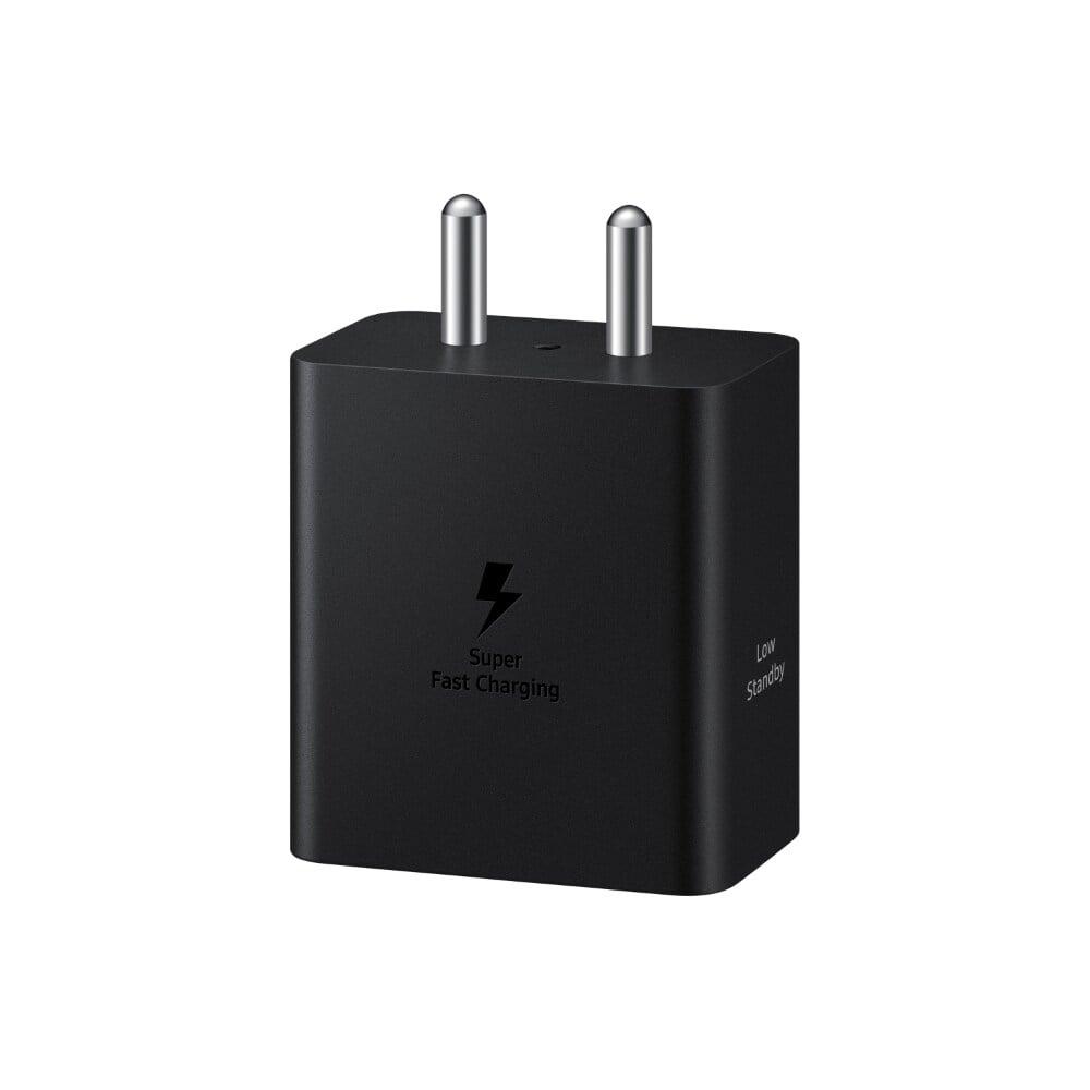 Samsung Galaxy 45 W Travel Adaptor Without Cable, Super Fast Charging 2.0, USB Type C, PD 3.0, Smart IC Technology, Over Current Protection, Over Heating and Short Circuit Protection, Black