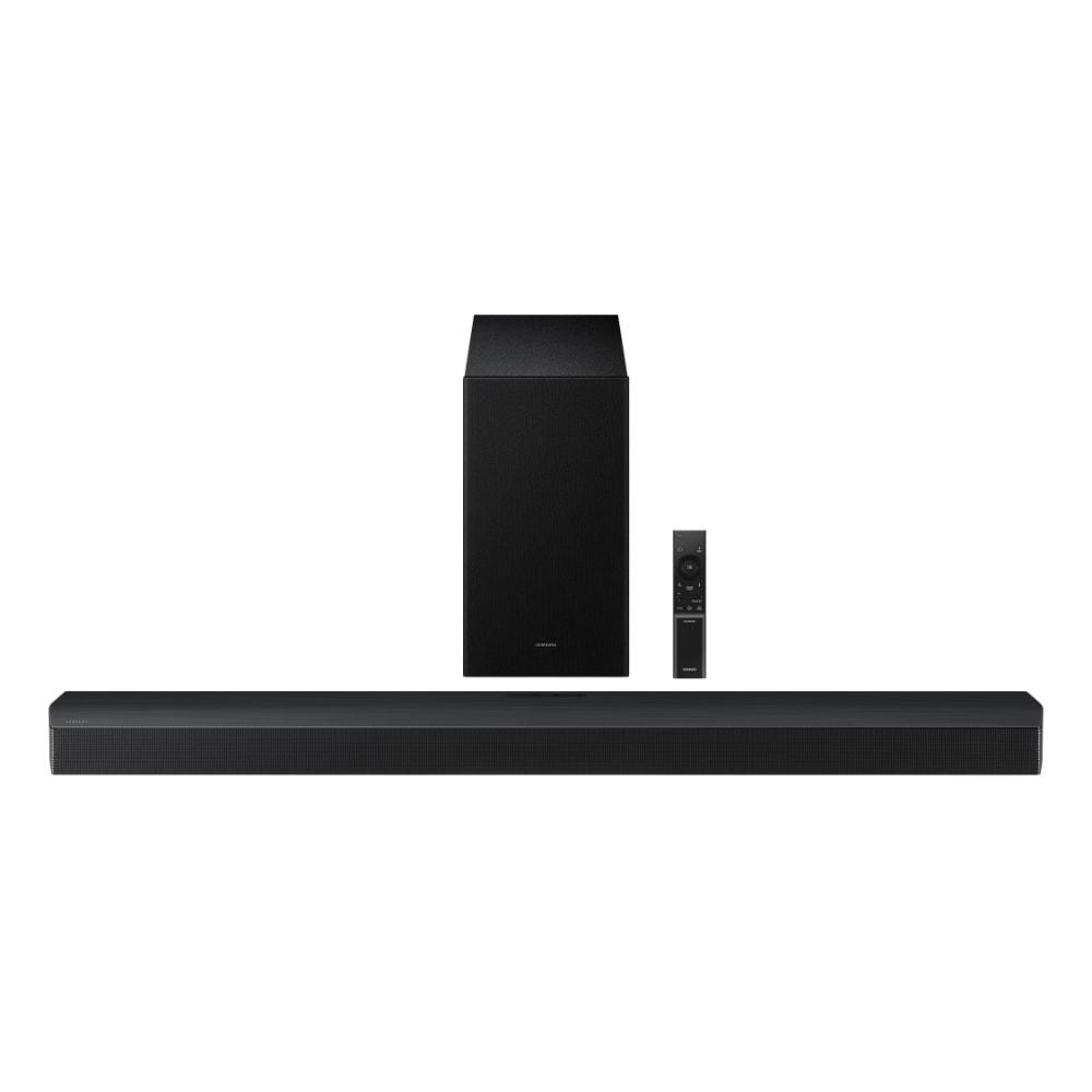 Samsung 400 W 5.1 ch Soundbar with Dolby Audio, DTS Virtual:X, Q-Symphony, Center Speaker, 3D surround sound, HDMI ARC, Optical In, Bluetooth, USB, Wireless Subwoofer (HW-B750F/XL, Black)