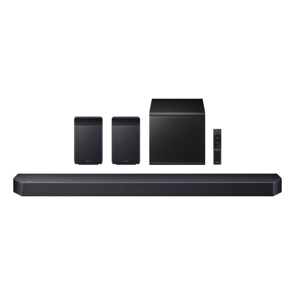 Samsung 580 W True 9.1.4 ch Full Surround Soundbar with Wireless Dolby Atmos, Center-Up-Side-Front Wide-firing Speakers, Alexa, Wi-Fi, HDMI ARC, Optical In, Bluetooth (HW-Q930F/XL, Titan Black)
