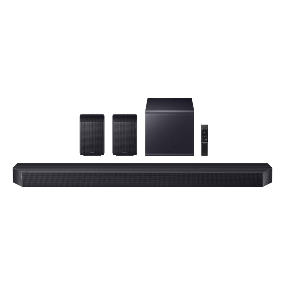 Samsung 756 W True 11.1.4 ch Full Surround Soundbar with Wireless Dolby Atmos, Center-Up-Side-Front Wide-firing Speakers, Alexa, Wi-Fi, HDMI ARC, Optical In, Bluetooth (HW-Q990F/XL, Titan Black)