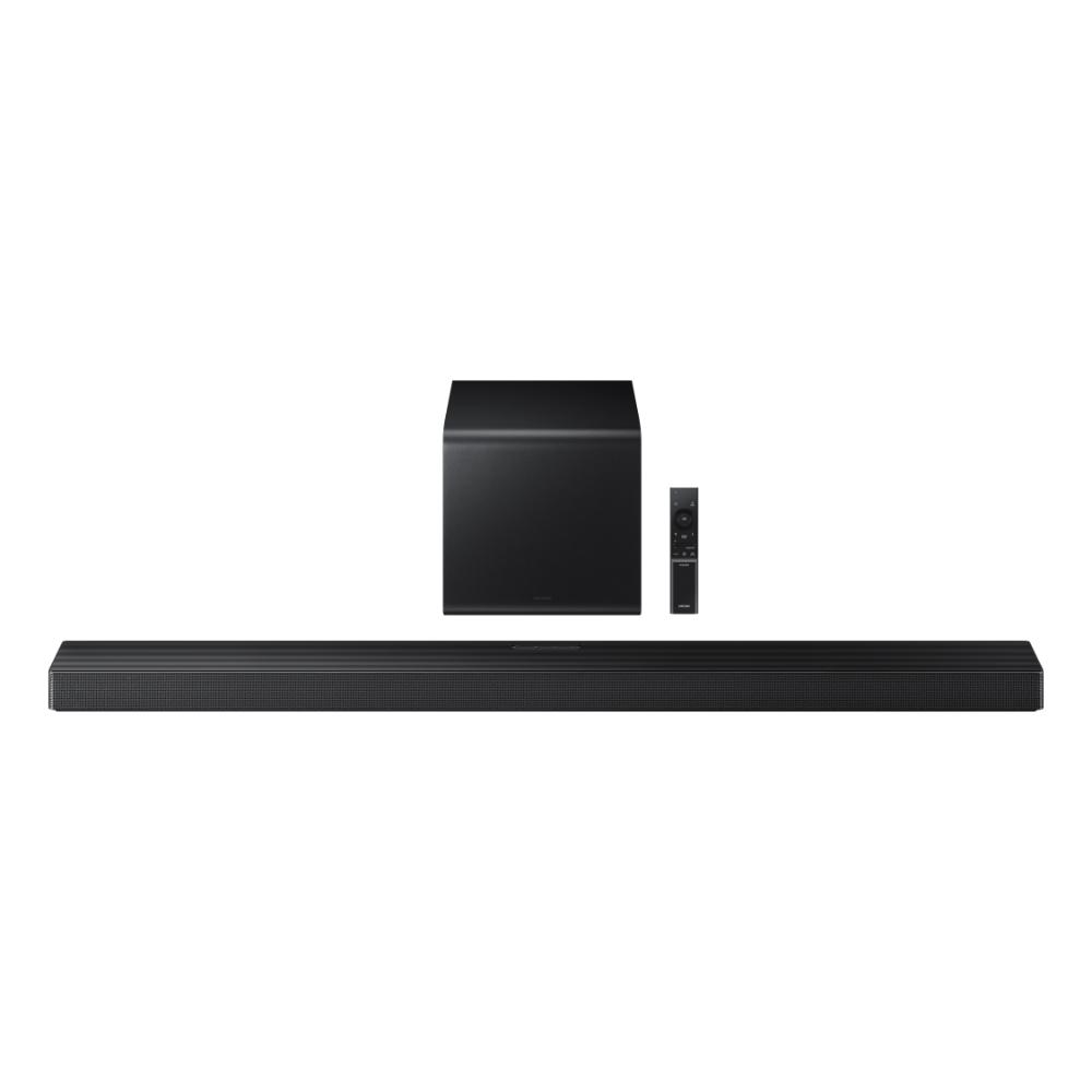 Samsung 345 W True 3.1.2 ch Soundbar with Wireless Dolby Atmos, Q-Symphony, Center & Up-firing Speakers, Wi-Fi, HDMI ARC, Optical In, Bluetooth, Wireless Subwoofer (HW-QS700F/XL, Titan Black)