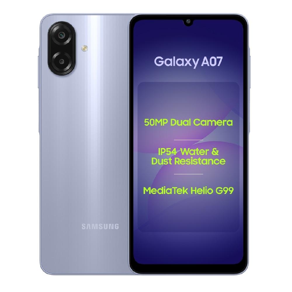 Samsung Galaxy A07 4G 64 GB, 4 GB RAM, Violet, Mobile Phone