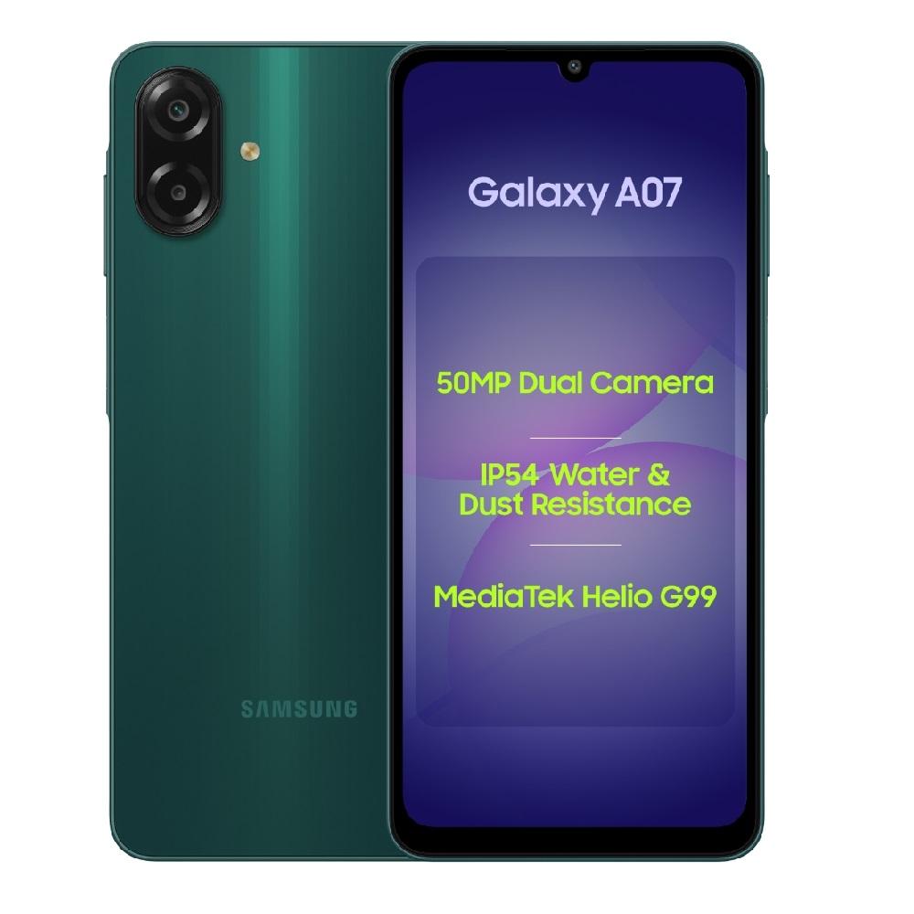 Samsung Galaxy A07 4G 64 GB, 4 GB RAM, Green, Mobile Phone