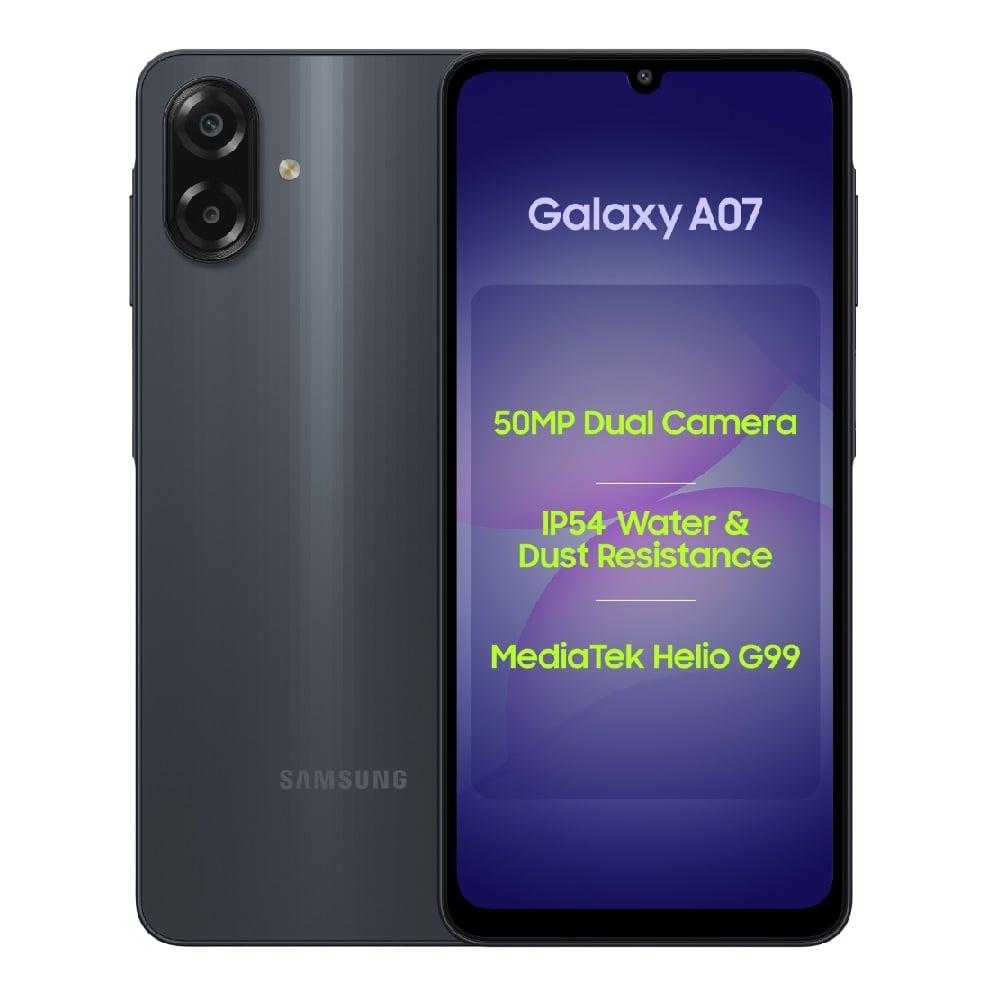 Samsung Galaxy A07 4G 64 GB, 4 GB RAM, Black, Mobile Phone