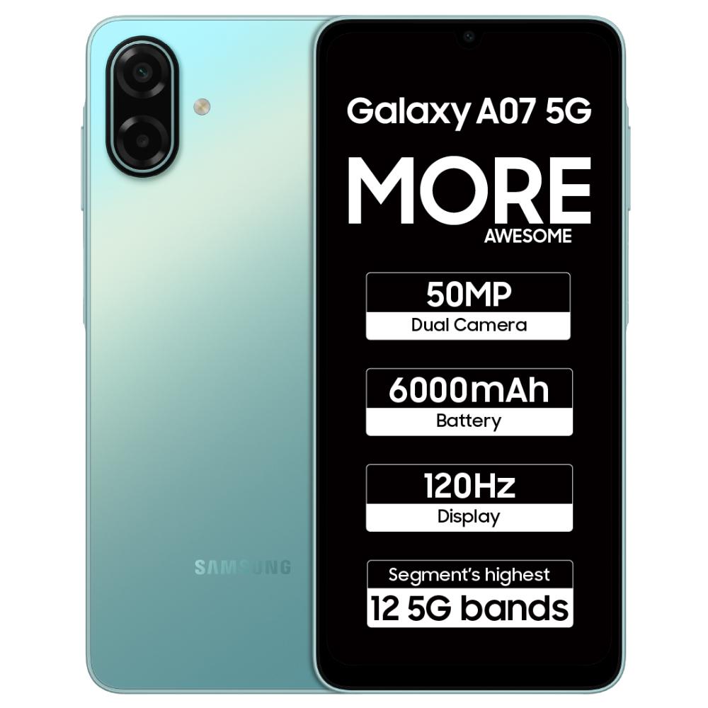 Samsung Galaxy A07 5G 128 GB, 6 GB RAM, Green, Mobile Phone