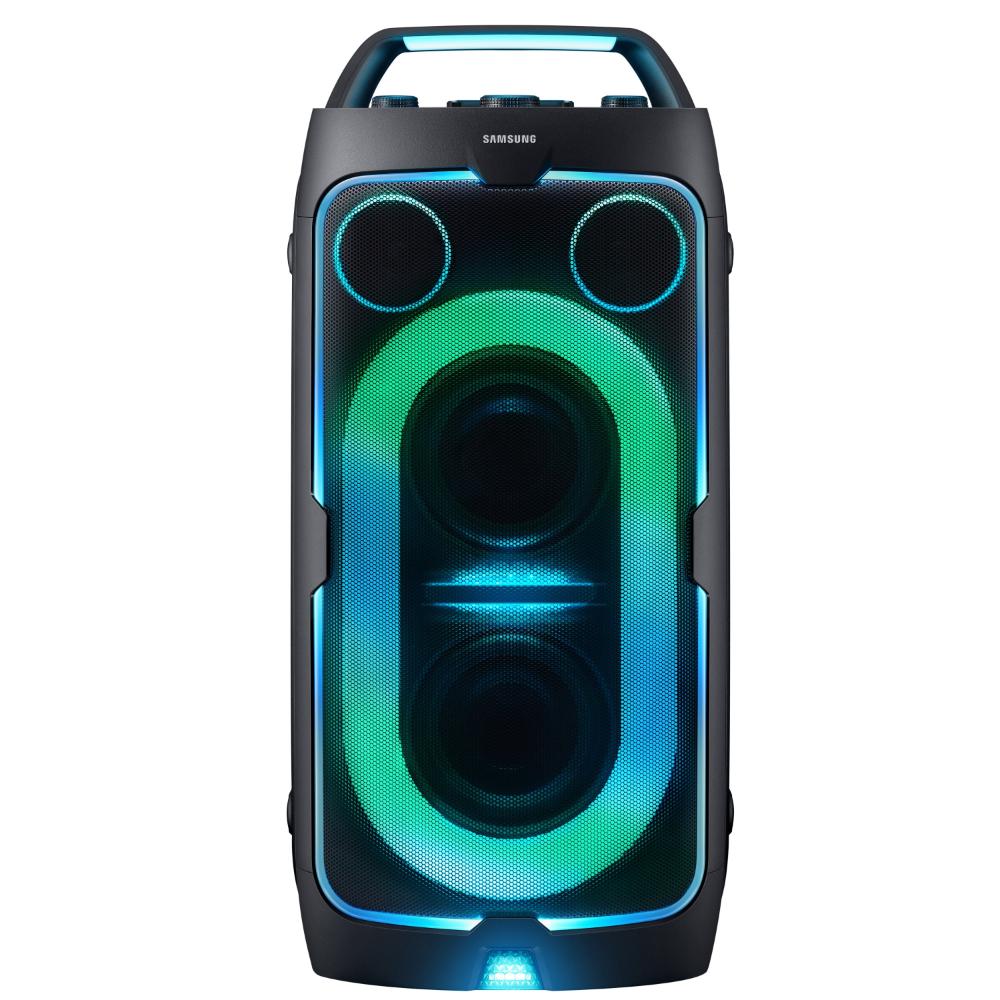 Samsung 240 W Bluetooth Party Sound Tower with in-Built Battery, 18 Hours of Playtime, Party Lights +, Grip & Roll, Splashproof IPX4, Waveguide, USB Input, 3.5 mm Jack, (MX-ST50F/XL, Black)