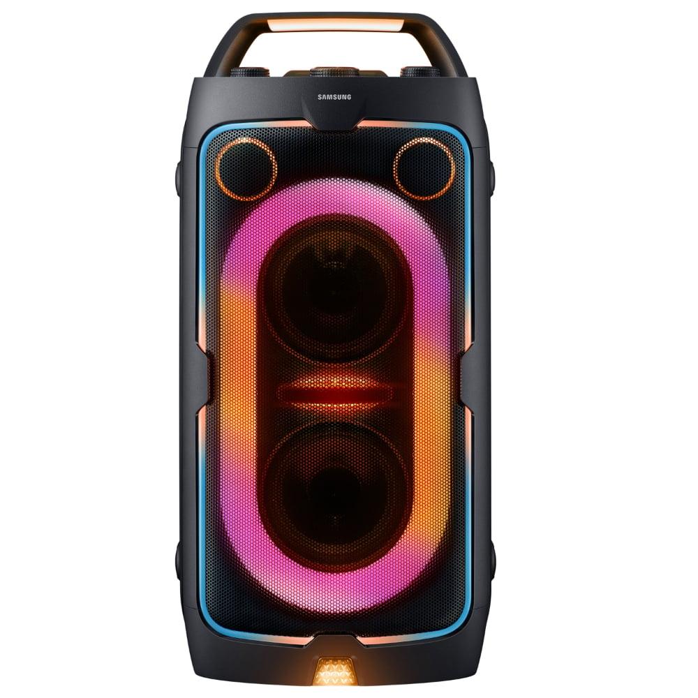 Samsung 160 W Bluetooth Party Sound Tower with in-Built Battery, 12 Hours of Playtime, Party Lights +, Splashproof IPX4, Waveguide, Jam Session, USB Input, 3.5 mm Jack, (MX-ST40F/XL, Black)