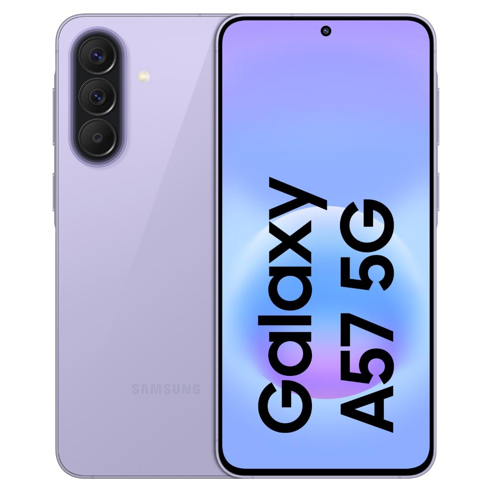 Samsung Galaxy A57 5G 256 GB, 12 GB RAM, Awesome Lilac, Mobile Phone
