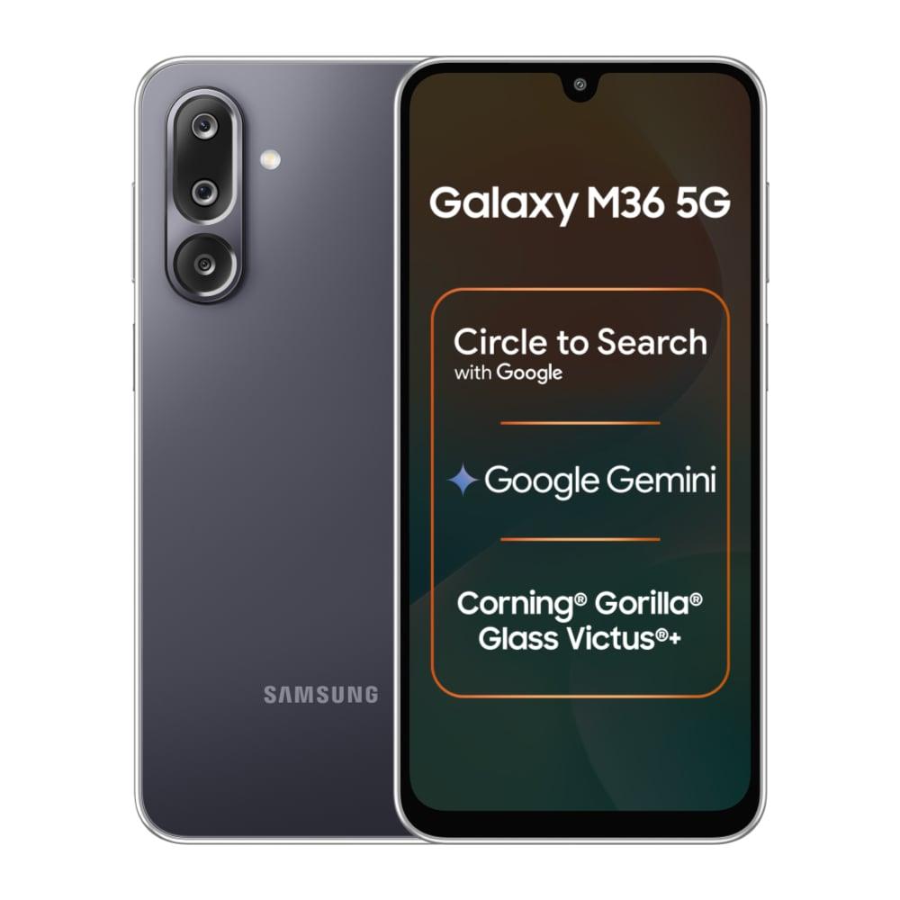 Samsung M36 5G 128 GB, 8 GB RAM, Black, Mobile Phone