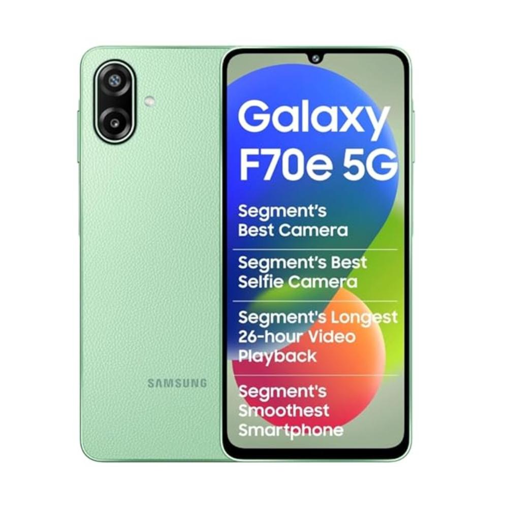 Samsung F70e 5G 128 GB, 4 GB RAM, Light Green, Mobile Phone