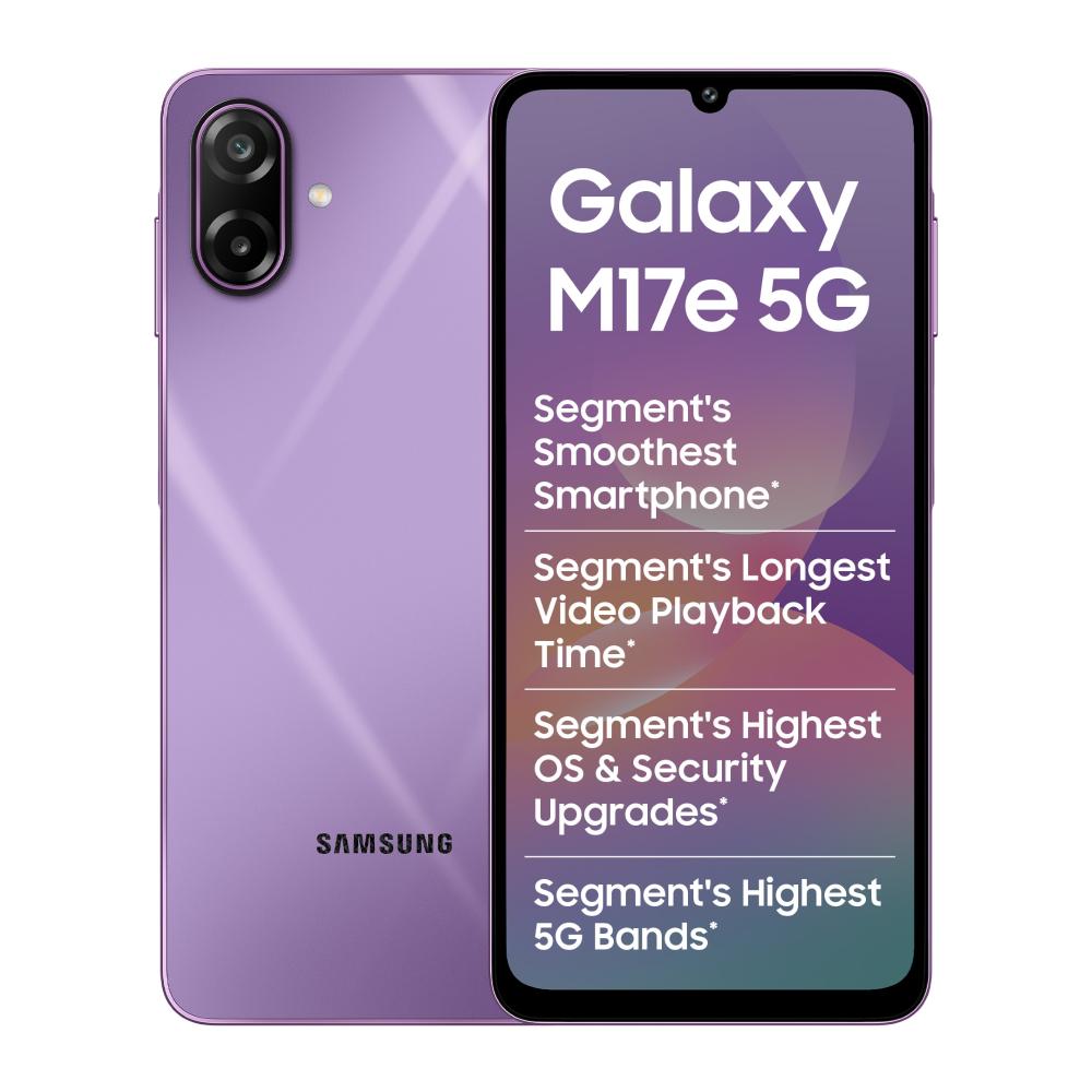 Samsung M17e 5G 128 GB, 4 GB RAM, Light Violet, Mobile Phone