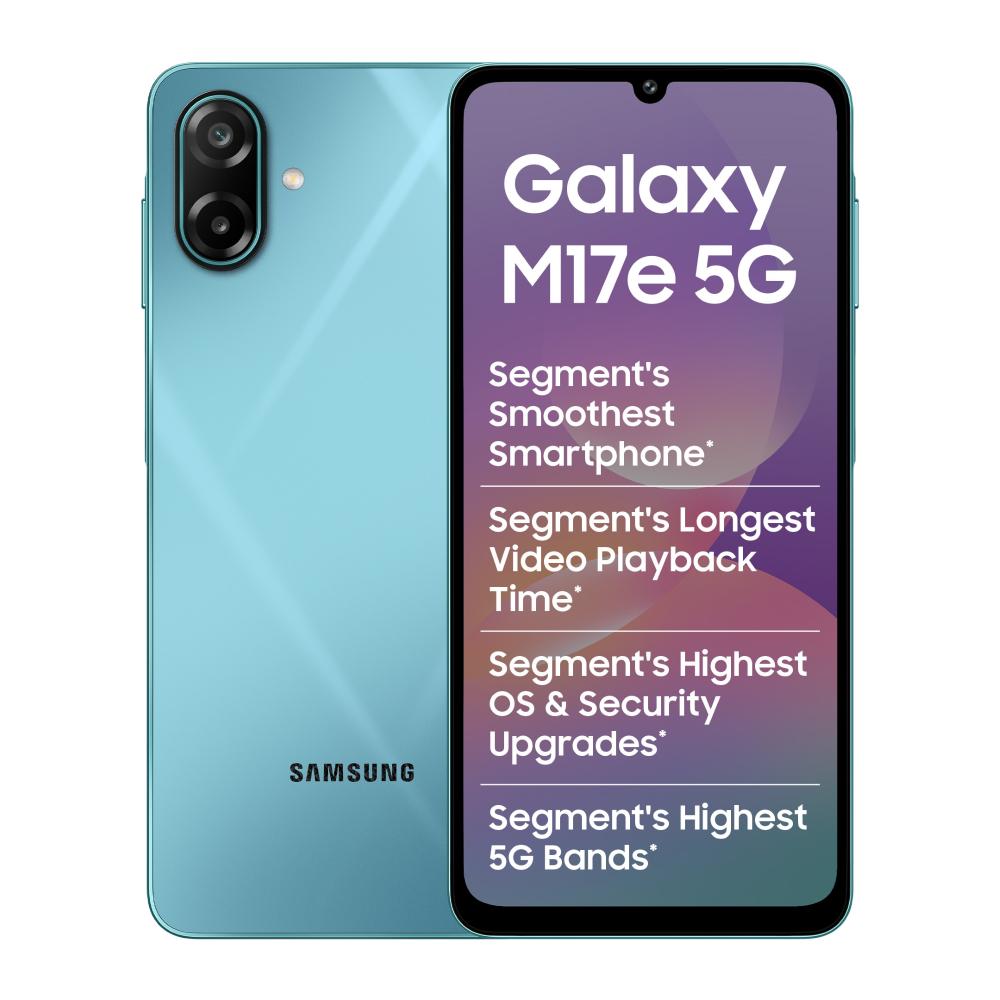 Samsung M17e 5G 128 GB, 6 GB RAM, Light Blue, Mobile Phone