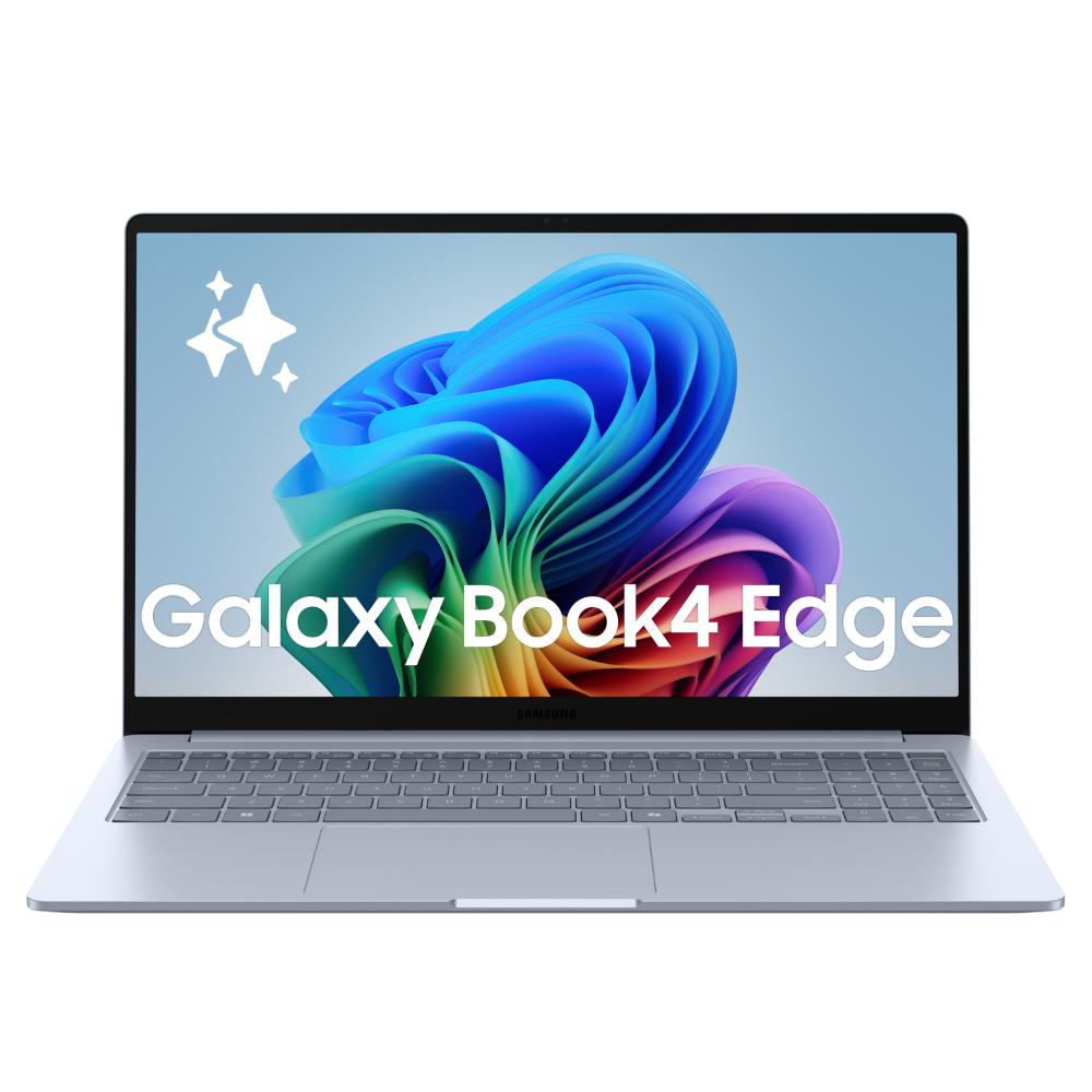 Samsung Galaxy Book4 Edge NP750XQB-KA1IN Laptop (Snapdragon X-X126100/16 GB/512 GB/Qualcomm Adreno X1/Windows 11 Home/MS Office Home & Student 2024, Galaxy Ecosystem Apps/IPS), 39.6 cm - 15.6 inch, Sapphire Blue