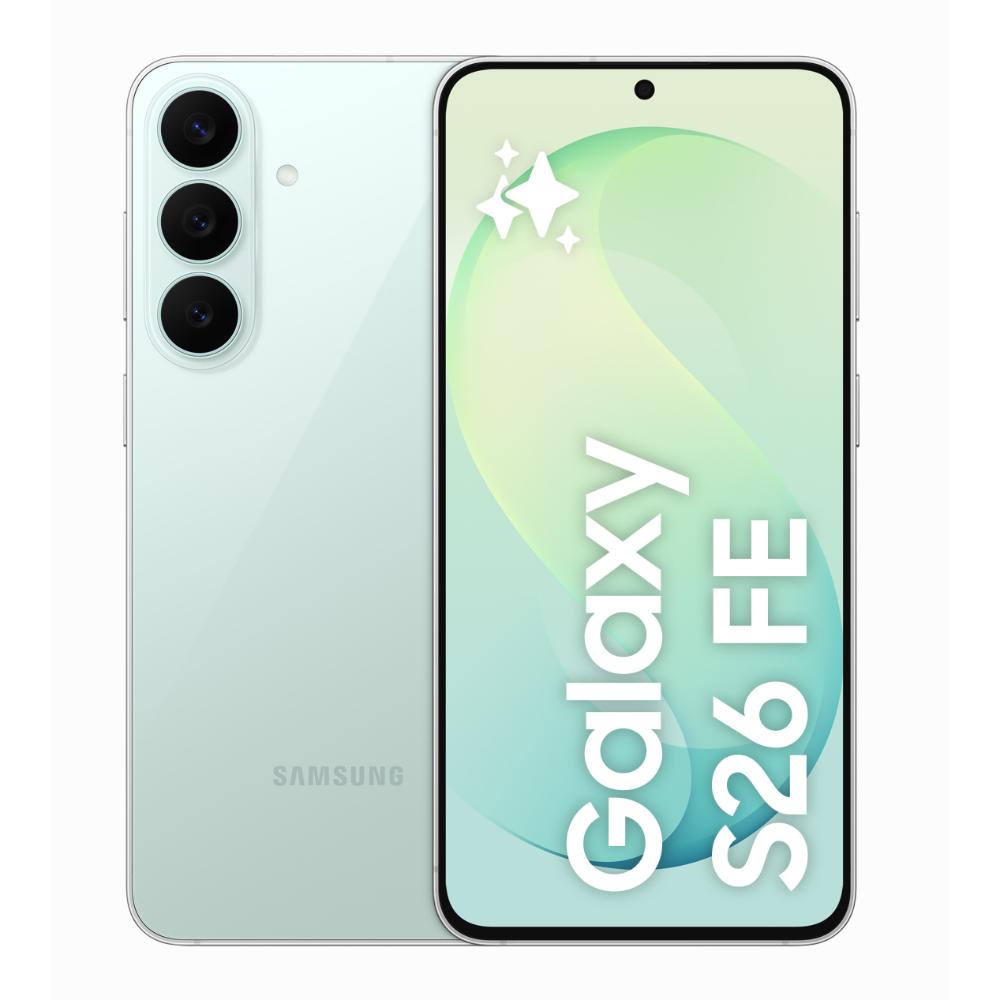 Samsung Galaxy S26 FE 5G 256 GB, 8 GB RAM with Galaxy AI, 50 MP Camera with Provisual Engine, My FanCam, Photo Assist, Super Steady Video, Dynamic AMOLED 2X, IP68, 8K Video Recording, Pistachio, Mobile Phone