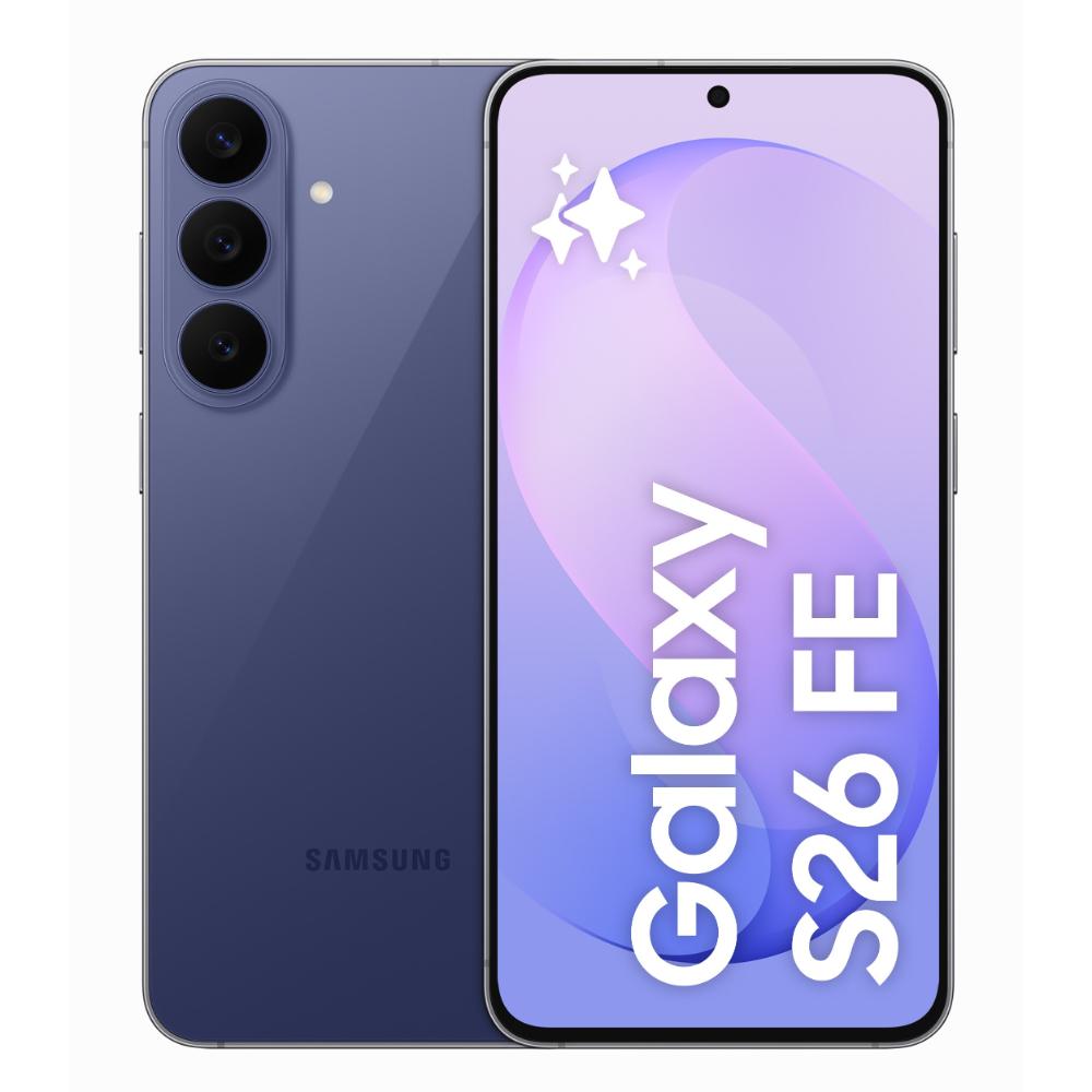 Samsung Galaxy S26 FE 5G 256 GB, 8 GB RAM with Galaxy AI, 50 MP Camera with Provisual Engine, My FanCam, Photo Assist, Super Steady Video, Dynamic AMOLED 2X, IP68, 8K Video Recording, Blueberry, Mobile Phone