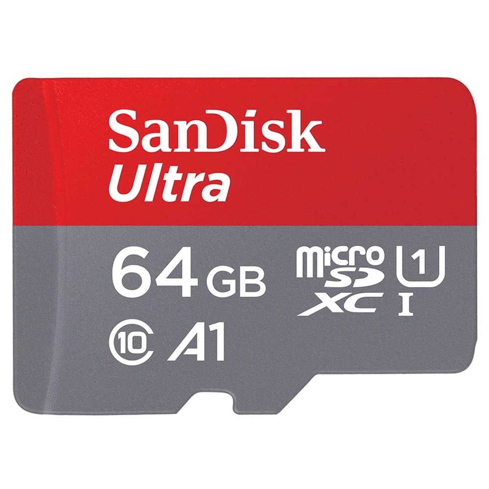 SanDisk Ultra microSDXC UHS-I Card, 64GB, 140MB/s R, 10 Y Warranty, for Smartphones