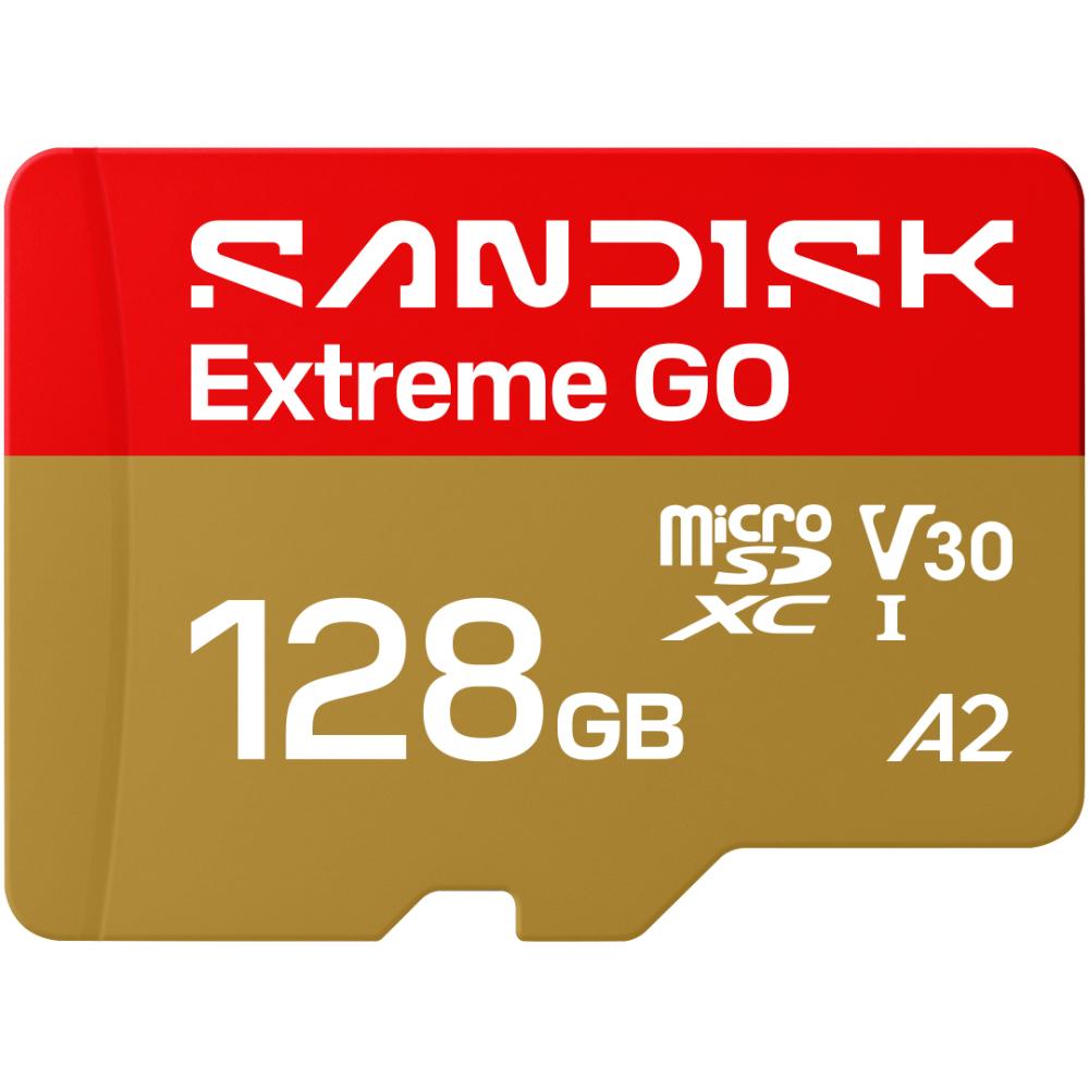 SanDisk Extreme GO UHS I 128 GB microSD Memory Card