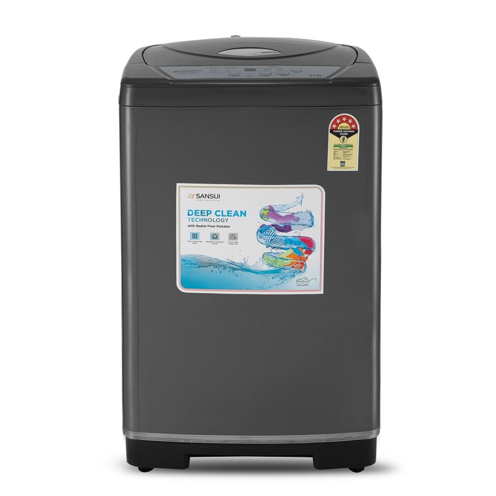 Sansui 6.5 Kg Top Load Fully Automatic Washing Machine, JSP65FTL-2024B, Ash Grey