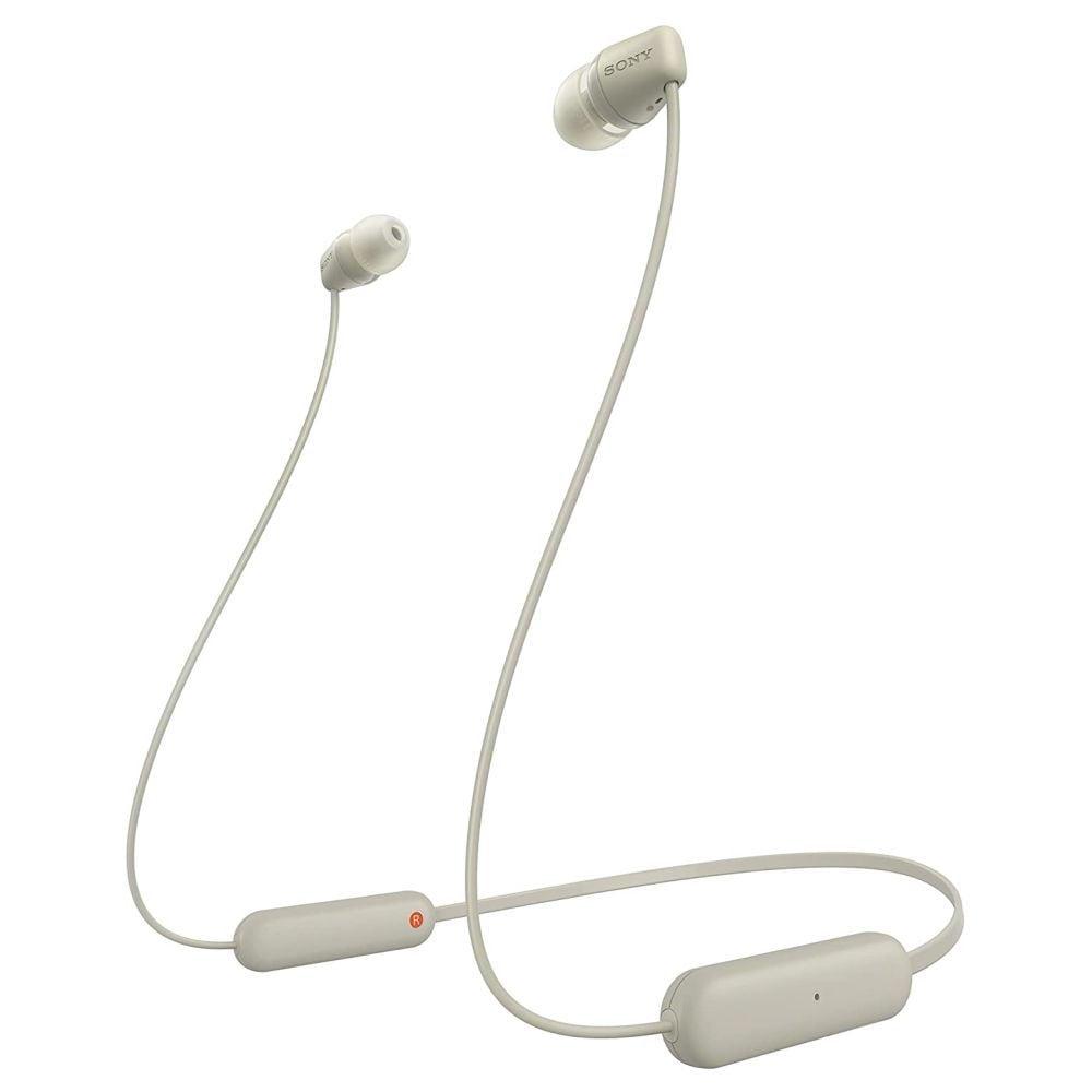 Sony WI-C100 Wirless Neckband Earphone with Up to 25 Hours of Battery Life, Taupe