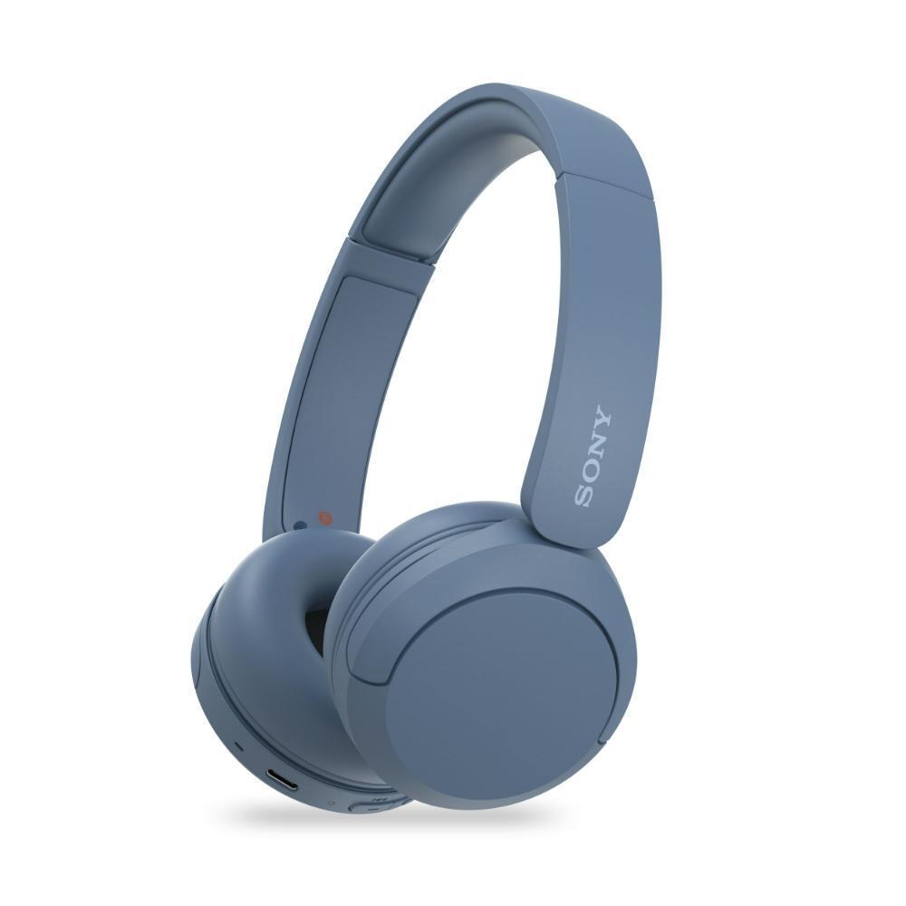 Sony WH-CH520, Wireless On-Ear Bluetooth Headphones with Mic, Up to 50 Hours of Playtime, Quick charging, Multipoint Connectivity, Fast Charge, Blue